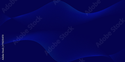 Abstract blend blue wave line science and technology futuristic blue waves curve lines banner background design. Vector illustration. Modern music, template abstract design flowing particles wave.