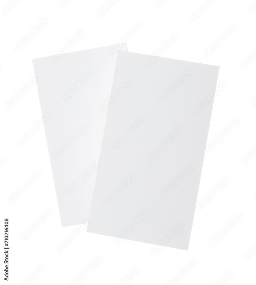 Blank business cards isolated on white. Mockup for design Blank business cards isolated on white. Mockup for design