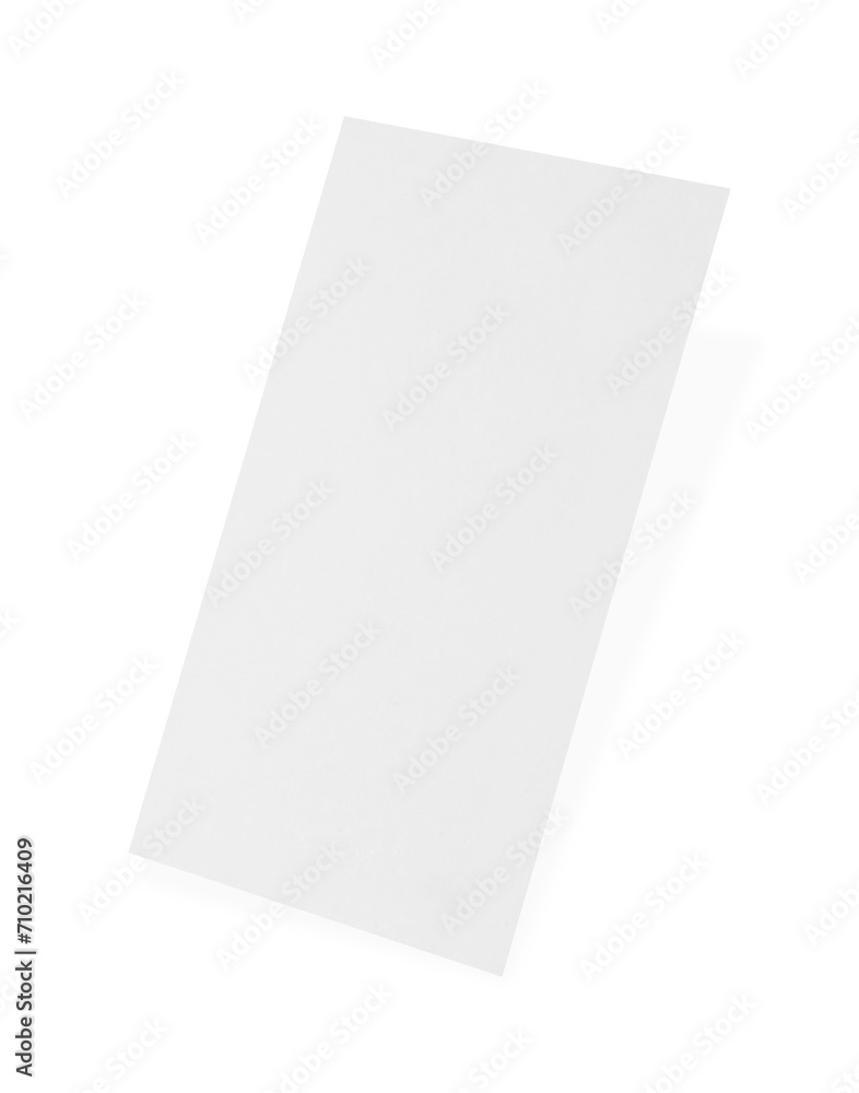 One blank business card isolated on white. Mockup for design One blank business card isolated on white. Mockup for design