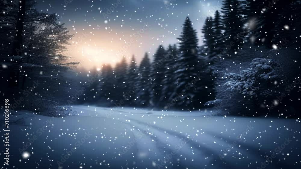 Snow forest. Looped snow. Snow forest. Looped snow.