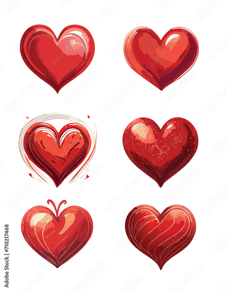 Cute painted love hearts Cute painted love hearts