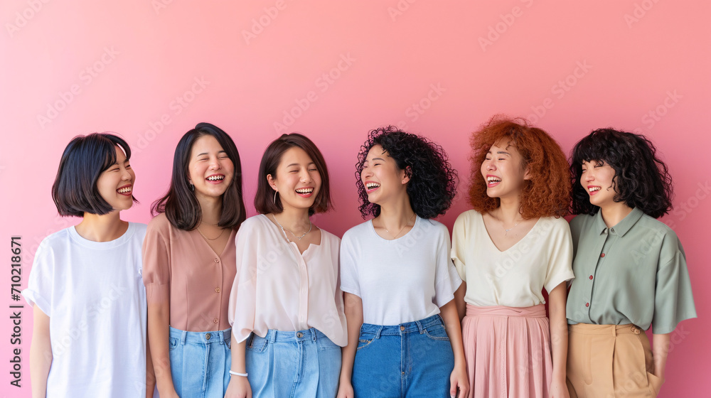 異なる体型を持つ女性たちの輝く自信と友情