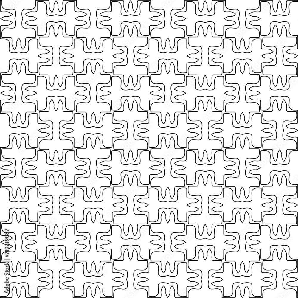 Abstract shapes.Patterns from lines.White wallpaper. Vector graphics for design, textile, decoration, cover, wallpaper, web background, wrapping paper, fabric, packaging. Repeating pattern.