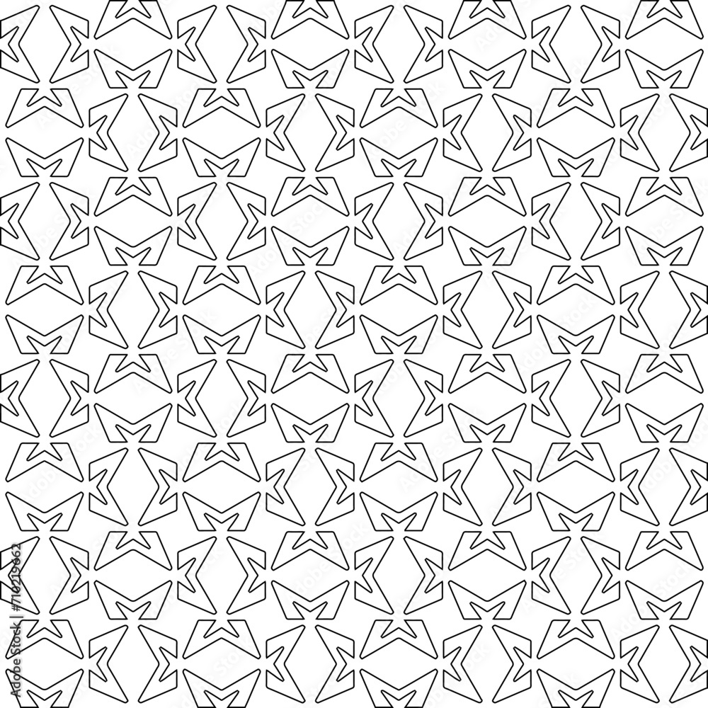 Fototapeta premium Abstract shapes.Patterns from lines.White wallpaper. Vector graphics for design, textile, decoration, cover, wallpaper, web background, wrapping paper, fabric, packaging. Repeating pattern.