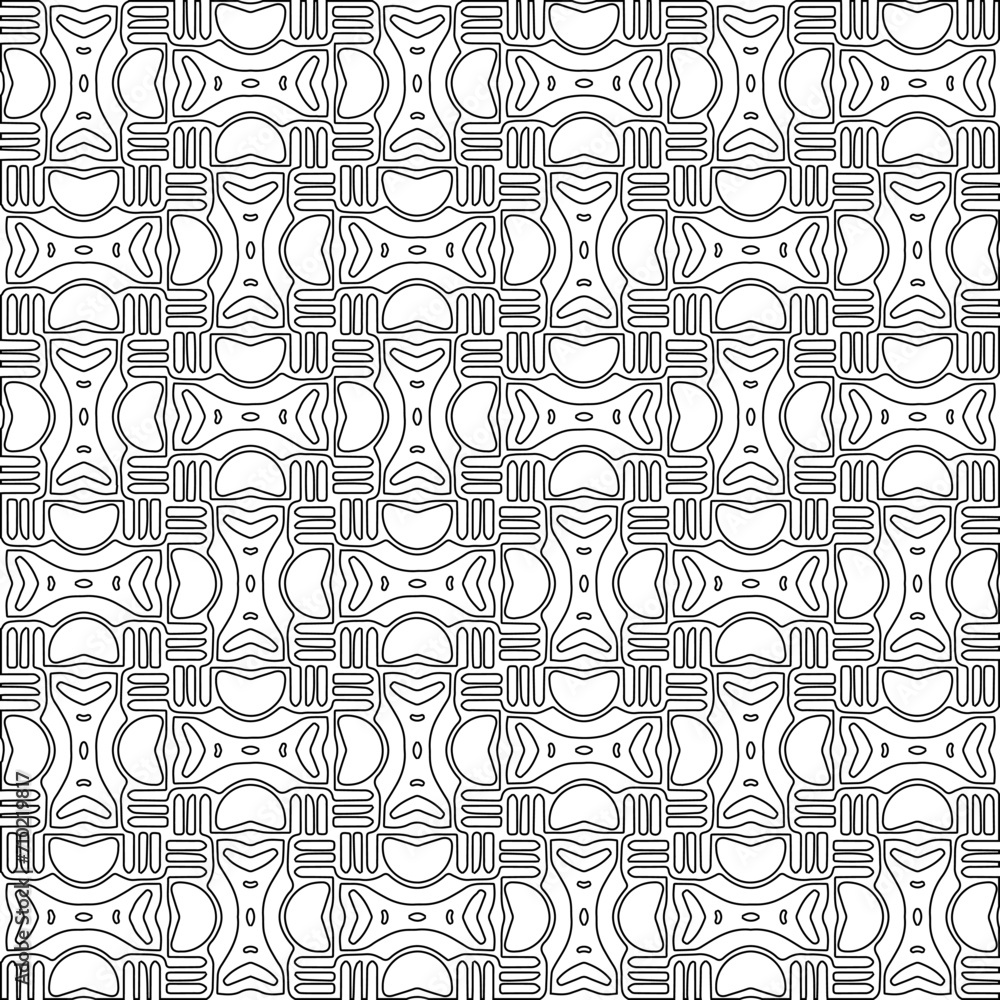 Abstract shapes.Patterns from lines.White wallpaper. Vector graphics for design, textile, decoration, cover, wallpaper, web background, wrapping paper, fabric, packaging. Repeating pattern. Abstract shapes.Patterns from lines.White wallpaper. Vector graphics for design, textile, decoration, cover, wallpaper, web background, wrapping paper, fabric, packaging. Repeating pattern.