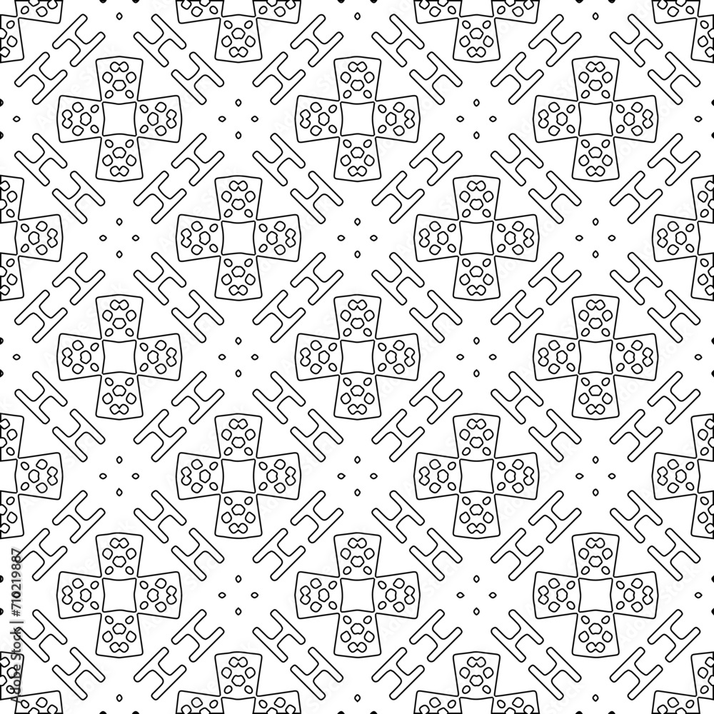 Abstract shapes.Patterns from lines.White wallpaper. Vector graphics for design, textile, decoration, cover, wallpaper, web background, wrapping paper, fabric, packaging. Repeating pattern.