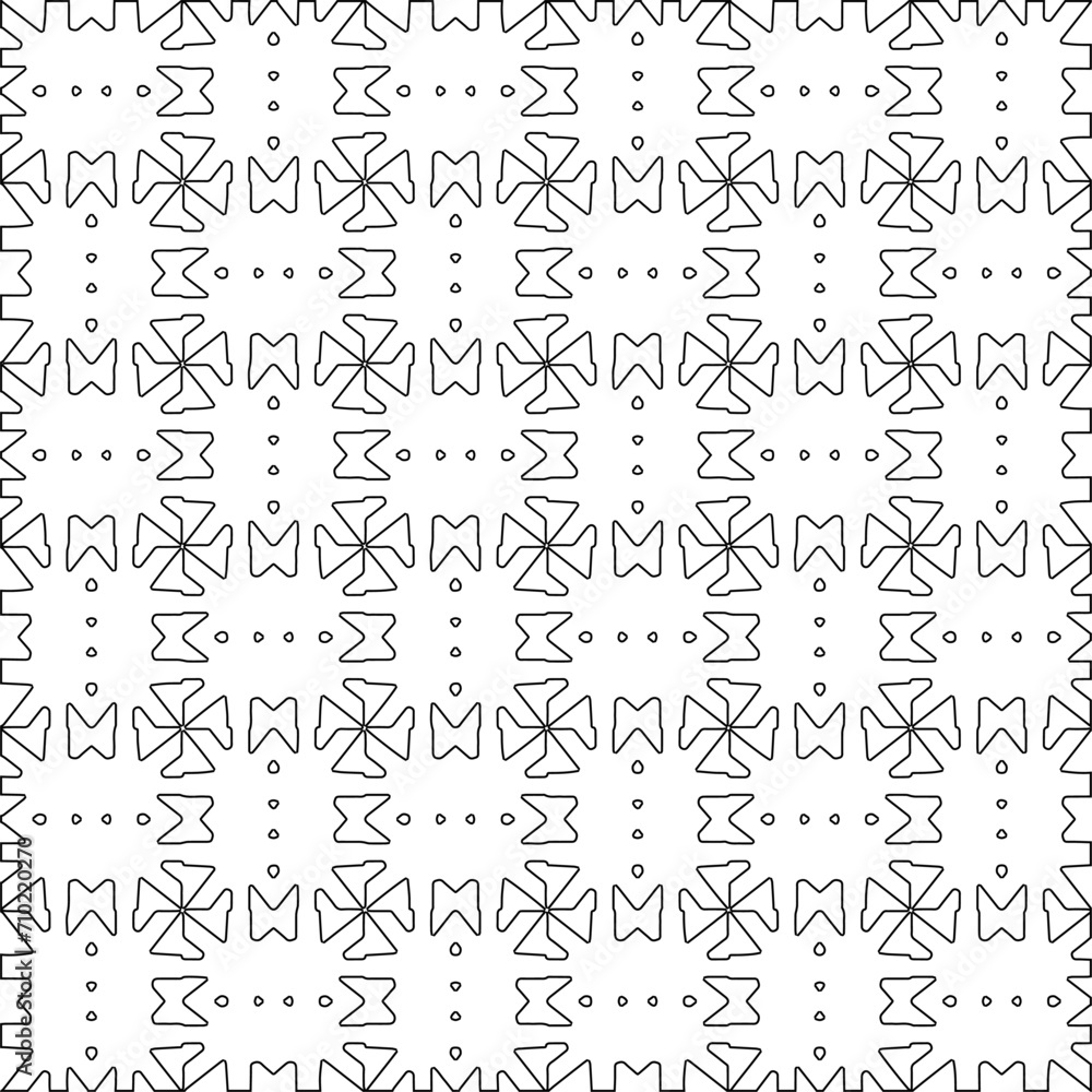 Abstract shapes.Patterns from lines.White wallpaper. Vector graphics for design, textile, decoration, cover, wallpaper, web background, wrapping paper, fabric, packaging. Repeating pattern.