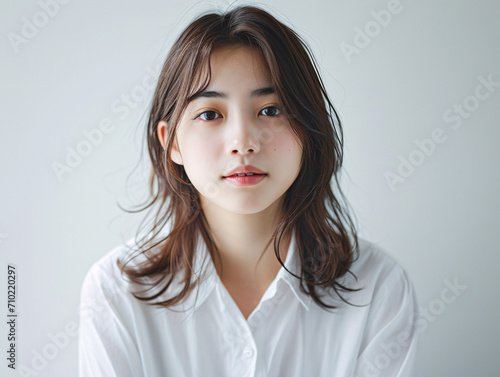 清純な笑顔の若い日本人女性