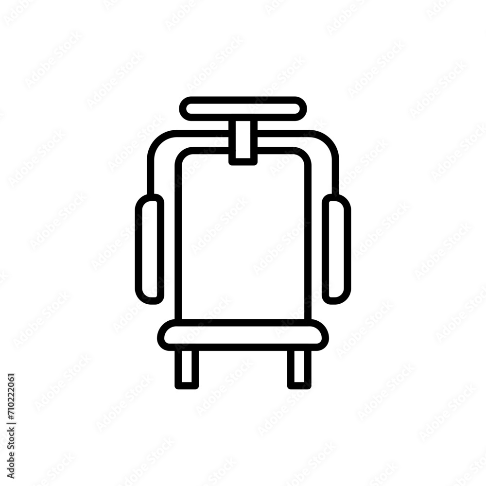 Chest press outline icons, minimalist vector illustration ,simple transparent graphic element .Isolated on white background Chest press outline icons, minimalist vector illustration ,simple transparent graphic element .Isolated on white background