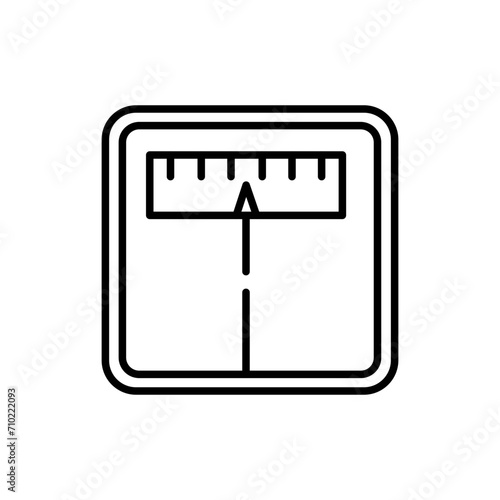 Weight scale outline icons, minimalist vector illustration ,simple transparent graphic element .Isolated on white background