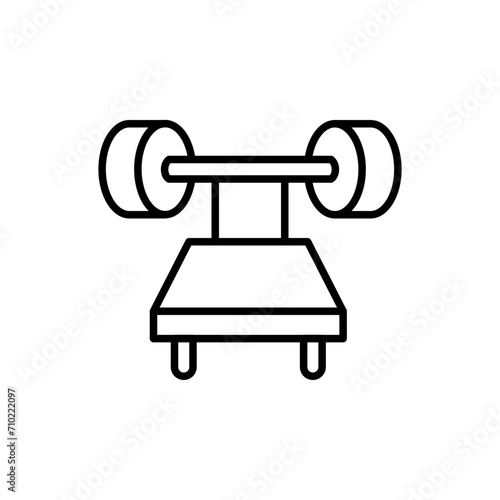 Weightlifting outline icons, minimalist vector illustration ,simple transparent graphic element .Isolated on white background