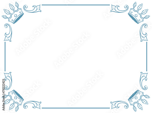 王冠を使ったアンティークな装飾フレーム。ベクター素材