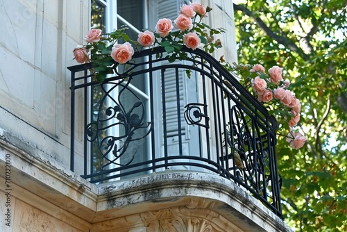 Romantic balcony with beaut...