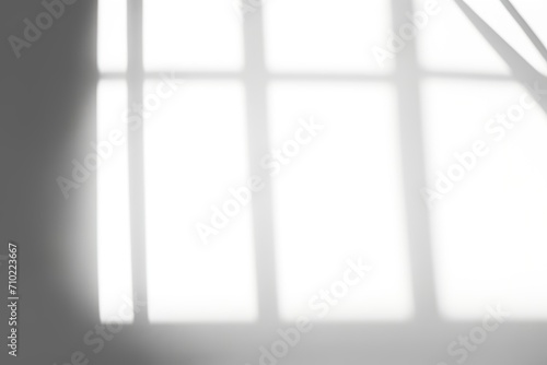 White space abstract background with window drop shadow. Window shadow on white wall for graphic art overlay.