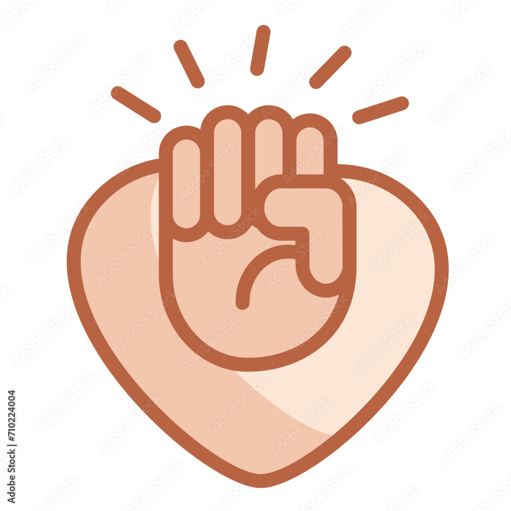 Obraz premium Courageous Fight Icon