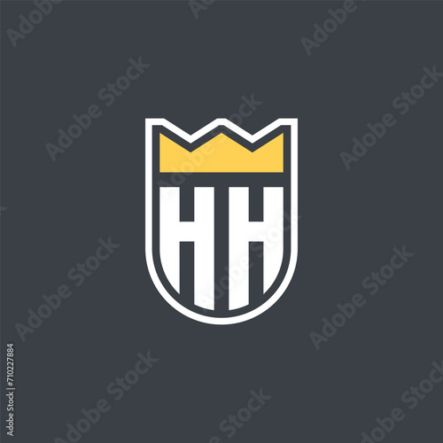 Flat design hh logo template