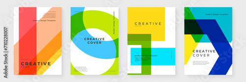 Colorful colourful vector abstract creative design covers concept. Minimalist simple colorful poster for banner, brochure, corporate, website, report, resume, and flyer photo