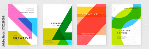Colorful colourful vector abstract minimalist and modern shapes creative design cover. Minimalist simple colorful poster for banner, brochure, corporate, website, report, resume, and flyer