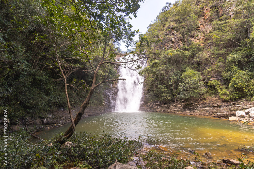 Obraz premium cachoeira na cidade de Paracatu, Estado de Minas Gerais, Brasil