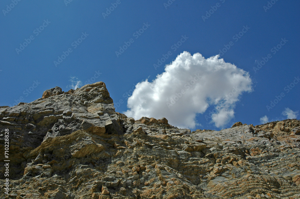 Beautiful scenery of mountain and blue sky Beautiful scenery of mountain and blue sky