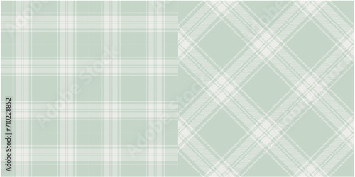 Vector checkered pattern or plaid pattern in green and bw. Tartan, textured seamless twill for flannel shirts, duvet covers, other autumn winter textile mills. Vector Format photo