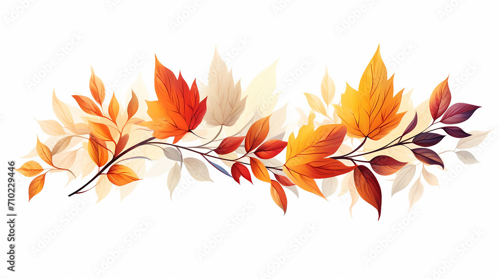 simple design autumn leaves illustration on white isolated background simple design autumn leaves illustration on white isolated background