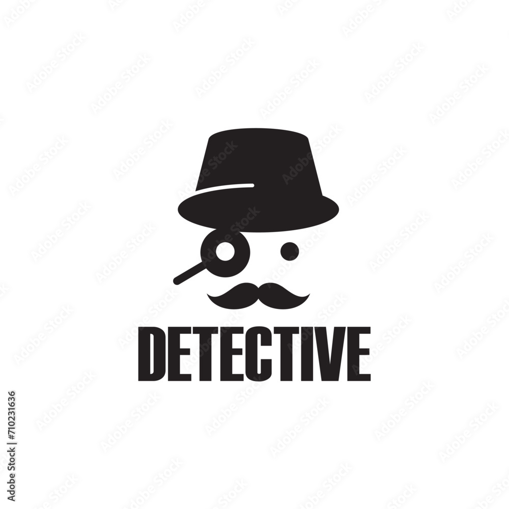 man detective agent logo design