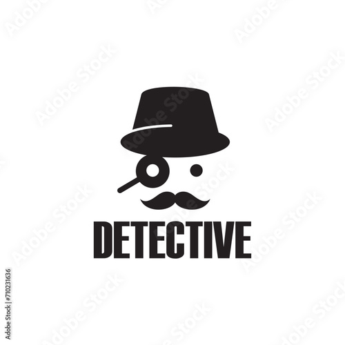 man detective agent logo design