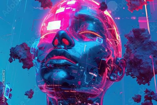 Digital illustrations and graphic designs with futuristic and imaginative themes