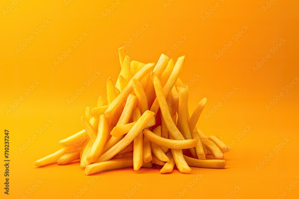 isolated background of french fries isolated background of french fries