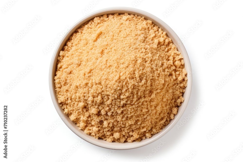 Isolated bread crumbs from above on white background Isolated bread crumbs from above on white background