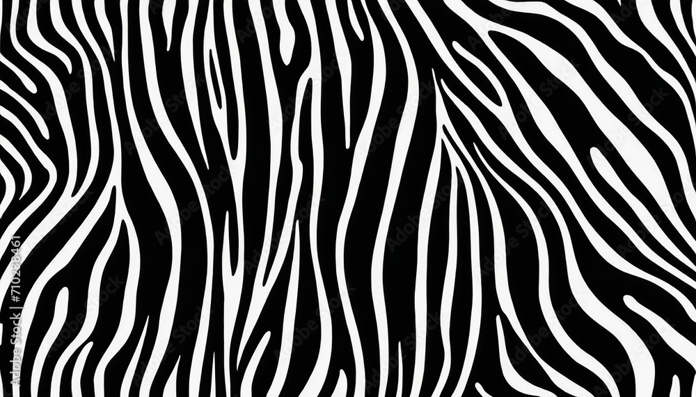 Seamless Monochrome Zebra Fur Pattern for Diverse Uses Seamless Monochrome Zebra Fur Pattern for Diverse Uses