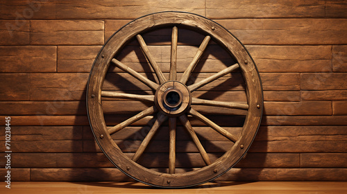 Rustic Wagon Wheel illustration of a rustic design © Aura
