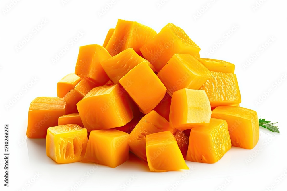 Isolated pumpkin slices