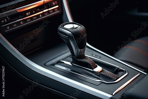 Shift details of car s modern automatic transmission lever photo
