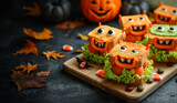 Playful Monster Sandwiches for a Halloween Feast