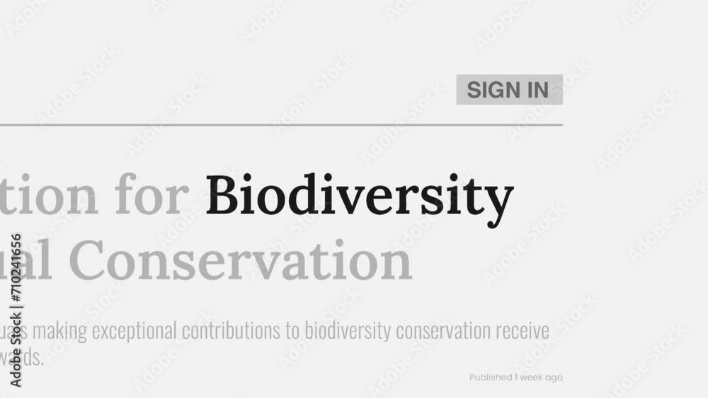 Term 'Biodiversity' highlighted on FAKE headlines news publications. Titles on white background. Can be used for editorial AND non editorial content as everything is 100% fake Term 'Biodiversity' highlighted on FAKE headlines news publications. Titles on white background. Can be used for editorial AND non editorial content as everything is 100% fake