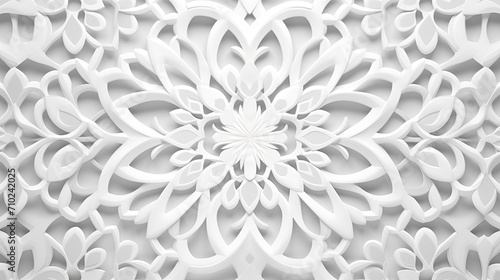 a white and clear geometric background, in the style of orientalist imagery, matte background, limited color range, floral motifs, simplistic vector art, carving photo