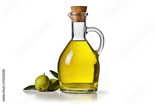 Olive oil container on a white background with a clipping path