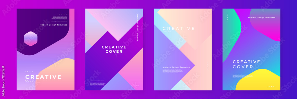 Fototapeta premium Colorful colourful vector abstract geometric business creative design cover. Minimal brochure layout and modern geometric report business flyers poster template.
