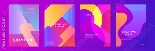 Colorful colourful vector creative design abstract shapes cover. Minimal brochure layout and modern geometric report business flyers poster template.