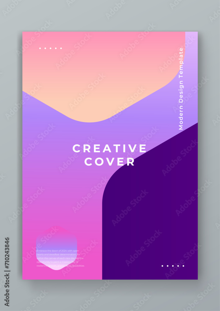 Fototapeta premium Colorful colourful vector abstract creative design covers concept. Minimal brochure layout and modern geometric report business flyers poster template.