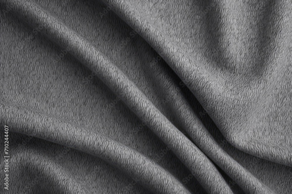 Top view of a seamless black and white knit fabric pattern on a close up gray cotton heather background with selective focus Top view of a seamless black and white knit fabric pattern on a close up gray cotton heather background with selective focus