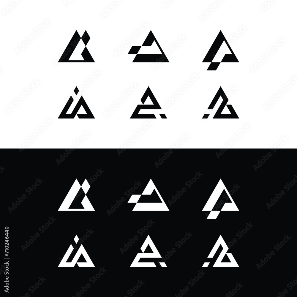 letter a Monogram triangle geometric logo design letter a Monogram triangle geometric logo design