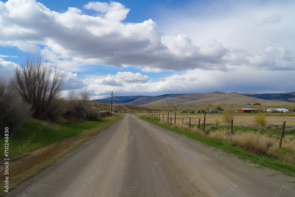 Fototapeta premium Open road out in the country