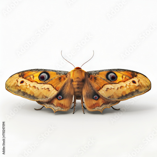 Moth isolated on white