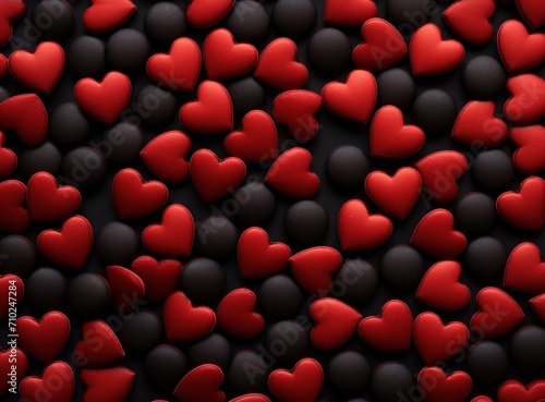 3d heart moldeds on a dark background
