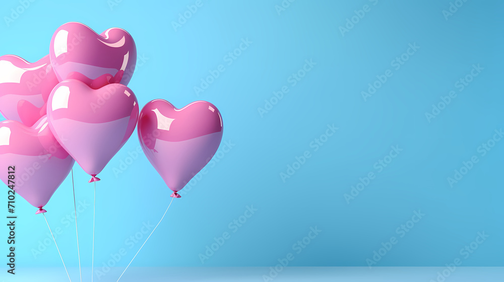 Valentine's Day, love and romance background, background with heart shapes