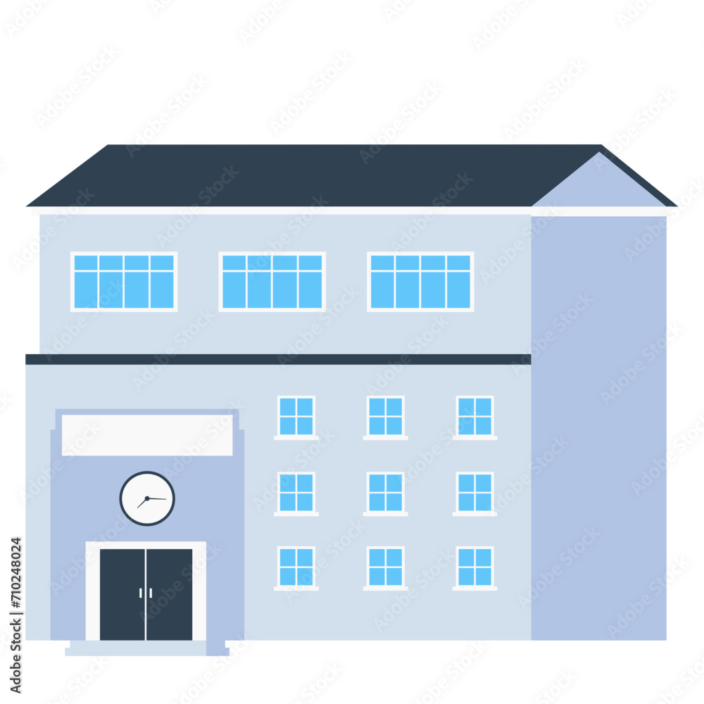 School Building Illustration School Building Illustration