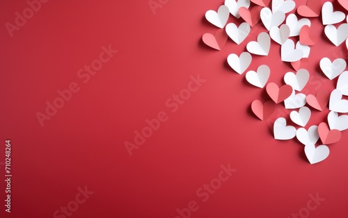 heart shape isolated on red background